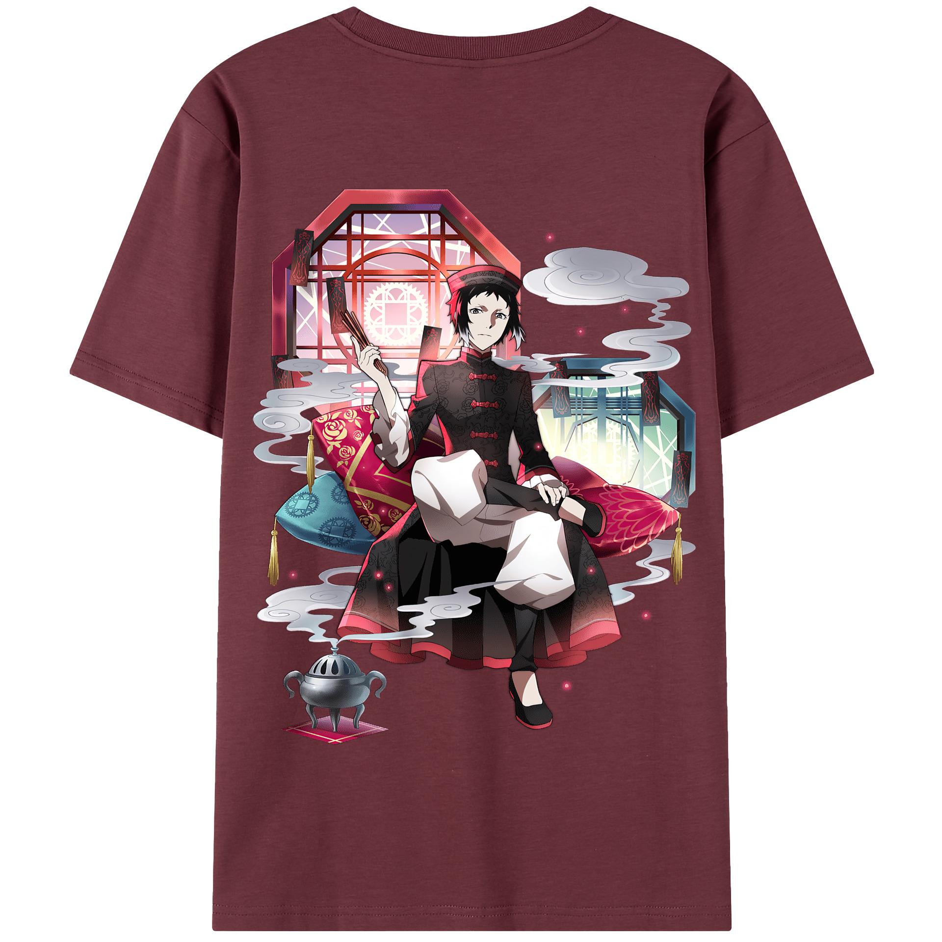 （画像用） 文豪ストレイドッグス Bungo Stray Dogs 綿100％半袖Tシャツ（背面プリント）